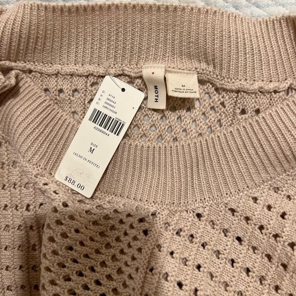 MOTH cream open weave sweater. NWT from Anthropologie. Size M. - Picture 5 of 5